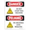 Signmission OSHA Danger, Do Not Start This Machine Bilingual, 5in X 3.5in Decal, 3.5" W, 5" H, Bilingual Spanish OS-DS-D-35-VS-1171 - alternate 1
